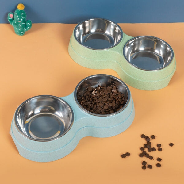 Double Pet Bowls Dog Food Water Feeder Stainless Steel Pet Drinking Dish Feeder Cat Puppy Feeding Supplies Small Dog Accessories - Image 7