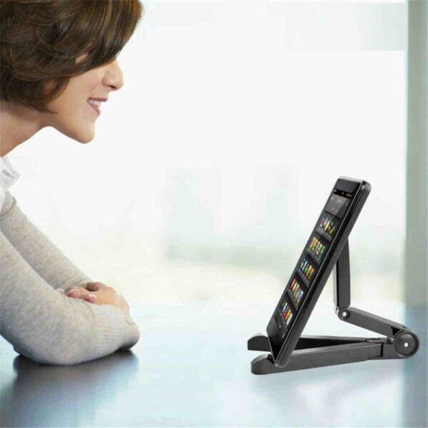 Universal Foldable Phone Tablet Holder Adjustable Bracket Desktop Stand Tripod Stability Support For Phone Adjustable Portable Desktop Holder Mount Folding Tablet Stand Anti-Slip For Ipad - Image 5