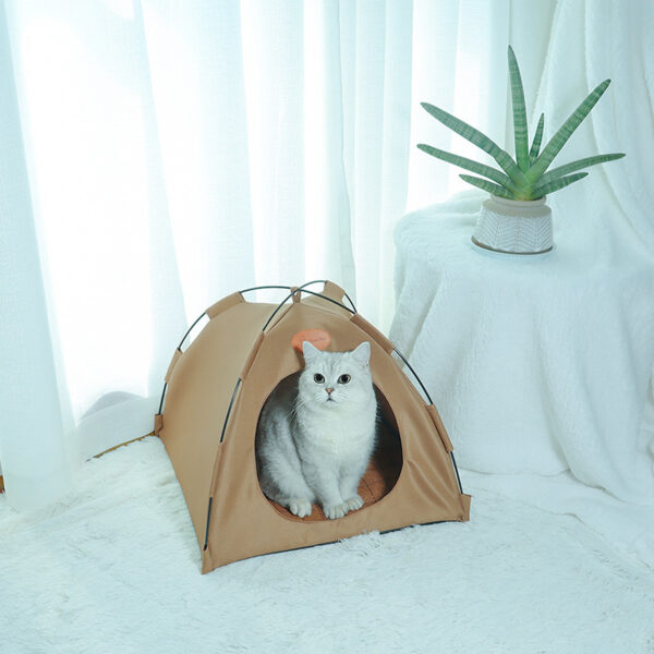 Foldable Cat Outdoor Canvas Tent - Image 3